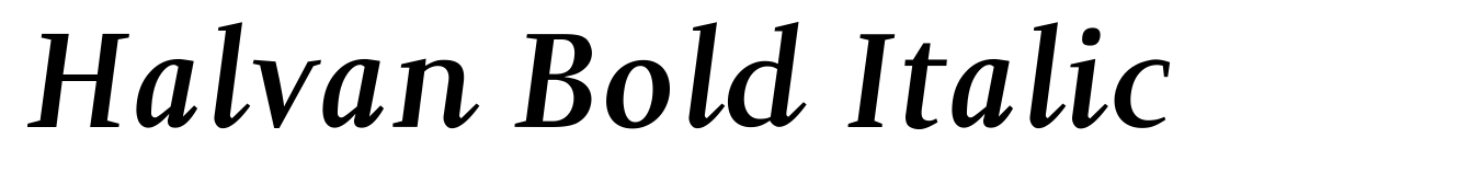 Halvan Bold Italic